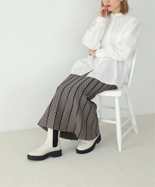 RAY CASSIN（レイカズン）の「ダイヤストライプニットスカート（スカート・レディース・ブラック/ブラウン/オレンジ/キナリ/ネイビー・FREE）」の7枚目の写真