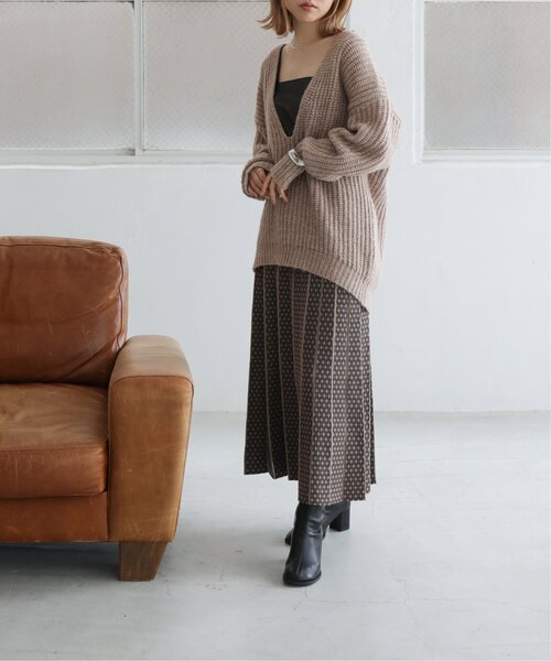 RAY CASSIN（レイカズン）の「ダイヤストライプニットスカート（スカート・レディース・ブラック/ブラウン/オレンジ/キナリ/ネイビー・FREE）」の19枚目の写真