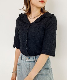 w closet（ダブルクローゼット）の「しわしわカットソーオープンカラーシャツ（シャツ/ブラウス・レディース）」