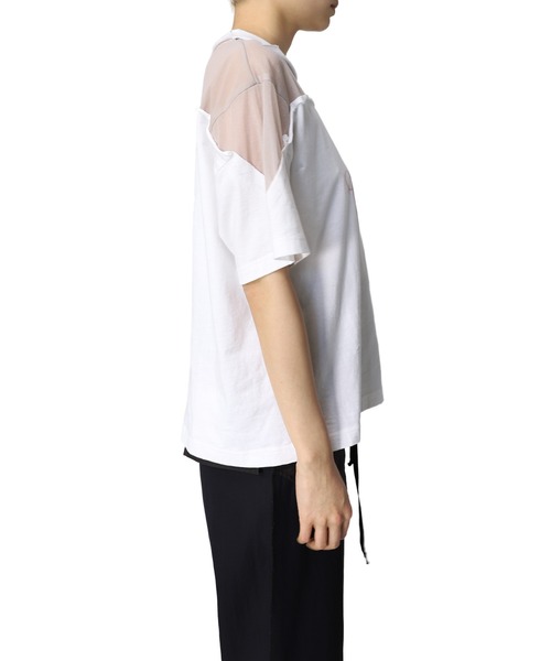 Maison MIHARA YASUHIRO(メゾンミハラヤスヒロ)の「【Maison MIHARA YASUHIRO】コンバインドTシャツ/Combined T-shirt(Tシャツ/カットソー・レディース・ホワイト/ブラック・38/36/40)」の11枚目の写真