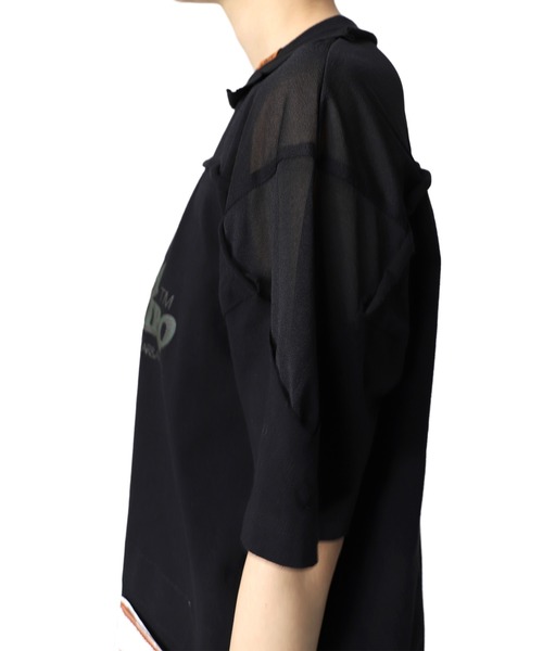 Maison MIHARA YASUHIRO(メゾンミハラヤスヒロ)の「【Maison MIHARA YASUHIRO】コンバインドTシャツ/Combined T-shirt(Tシャツ/カットソー・レディース・ホワイト/ブラック・38/36/40)」の15枚目の写真