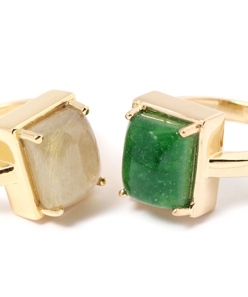 BABYLONE（バビロン）の「JAMIRAY / キューブストーンリング（リング・レディース・その他1/グリーン・FREE）」の6枚目の写真