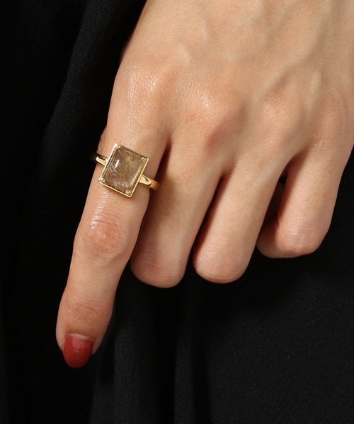 BABYLONE（バビロン）の「JAMIRAY / キューブストーンリング（リング・レディース・その他1/グリーン・FREE）」の9枚目の写真