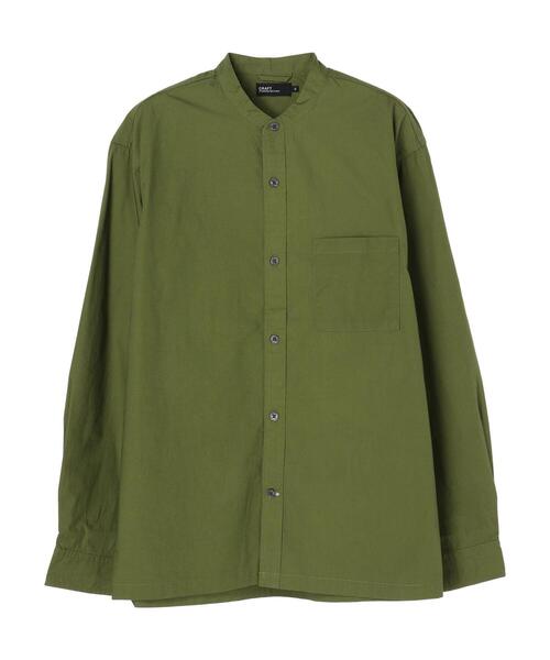 CRAFT STANDARD BOUTIQUE（クラフトスタンダードブティック）の「ブロードバンドカラーシャツ　＊（シャツ/ブラウス・メンズ・オリーブ/アイボリー/ブラウン系その他4/ブルー系その他6/レッド系その他2・LL/M/L）」の6枚目の写真