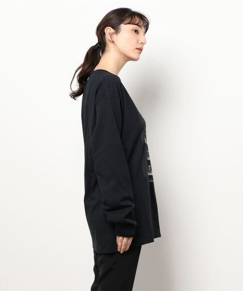 LOWRYS FARM（ローリーズファーム）の「ＧＯＤＬＩＳロンＴ　228895（Tシャツ/カットソー・レディース・ホワイト/ブラック・FREE）」の3枚目の写真