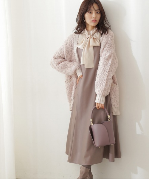 PROPORTION BODY DRESSING（プロポーションボディドレッシング）の「＜Ｅ＞ファンシーヤーンカーデ / 1211277900（ニット/セーター・レディース・オフホワイト/パープル/ベージュ・FREE）」の3枚目の写真