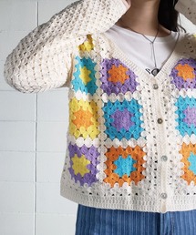 me+em select | パッチワーククロシェワイドカーディガン(カーディガン/ボレロ)