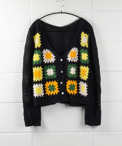 me+em select(ミームセレクト)の「パッチワーククロシェワイドカーディガン(カーディガン/ボレロ・レディース・ブラウン/ブラック/イエロー/ブルー/アイボリー・FREE)」の13枚目の写真