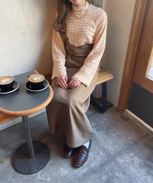 Ambre Neige（アンブルネージュ）の「クシュクシュメロートップス／【WEB/EC限定商品】（Tシャツ/カットソー・レディース・ベージュ/アイボリー・FREE）」の20枚目の写真