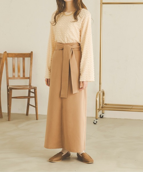 Ambre Neige（アンブルネージュ）の「クシュクシュメロートップス／【WEB/EC限定商品】（Tシャツ/カットソー・レディース・ベージュ/アイボリー・FREE）」の7枚目の写真
