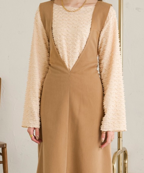Ambre Neige（アンブルネージュ）の「クシュクシュメロートップス／【WEB/EC限定商品】（Tシャツ/カットソー・レディース・ベージュ/アイボリー・FREE）」の16枚目の写真