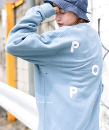 POP TRADING COMPANY | POP TRADING COMPANY/ポップトレーディングカンパニー logo crewneck sweat バックロゴ トレーナー クルーネックスウェット(スウェット)