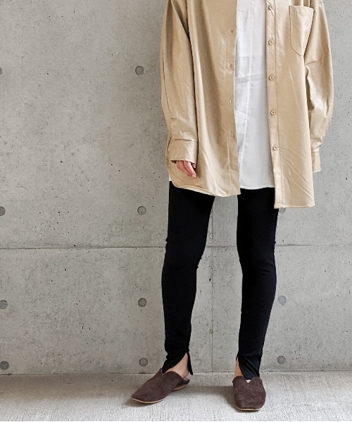 Per sist ence（パーシエンス）の「Per sist ence/パーシエンス　 リブ ストレッチレギンス（レギンス/スパッツ・レディース・ブラック/ベージュ/グレー/アイボリー・FREE）」の19枚目の写真