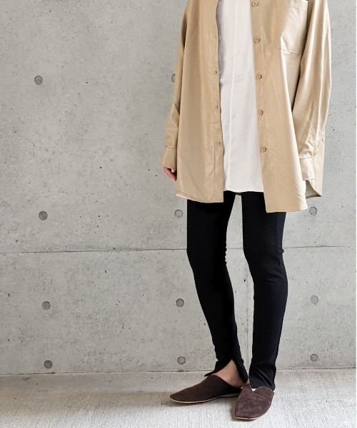 Per sist ence（パーシエンス）の「Per sist ence/パーシエンス　 リブ ストレッチレギンス（レギンス/スパッツ・レディース・ブラック/ベージュ/グレー/アイボリー・FREE）」の21枚目の写真