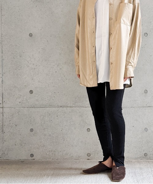 Per sist ence（パーシエンス）の「Per sist ence/パーシエンス　 リブ ストレッチレギンス（レギンス/スパッツ・レディース・ブラック/ベージュ/グレー/アイボリー・FREE）」の22枚目の写真