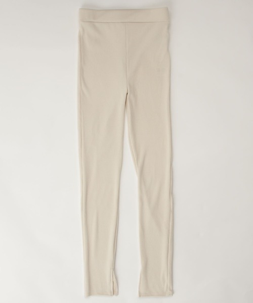 Per sist ence（パーシエンス）の「Per sist ence/パーシエンス　 リブ ストレッチレギンス（レギンス/スパッツ・レディース・ブラック/ベージュ/グレー/アイボリー・FREE）」の6枚目の写真