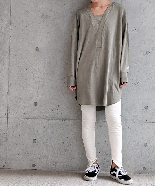 Per sist ence（パーシエンス）の「Per sist ence/パーシエンス　 リブ ストレッチレギンス（レギンス/スパッツ・レディース・ブラック/ベージュ/グレー/アイボリー・FREE）」の7枚目の写真