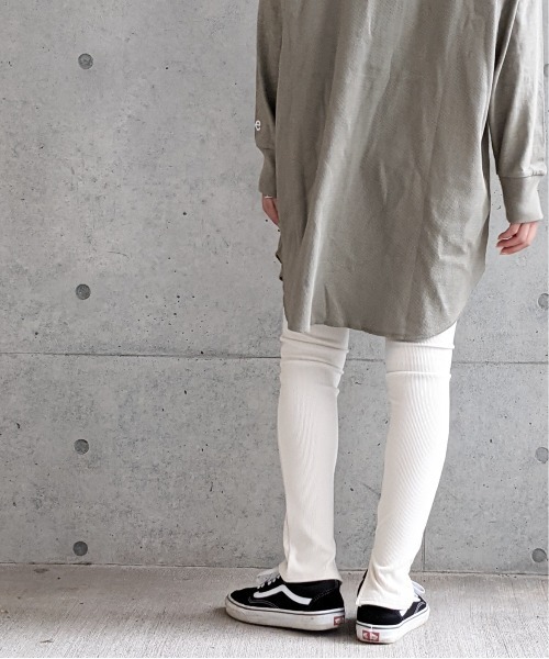 Per sist ence（パーシエンス）の「Per sist ence/パーシエンス　 リブ ストレッチレギンス（レギンス/スパッツ・レディース・ブラック/ベージュ/グレー/アイボリー・FREE）」の15枚目の写真