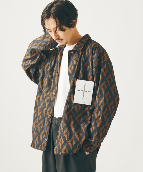 JOURNAL STANDARD(ジャーナルスタンダード)の「◆【GEOM PATTERN / ジオメパターン】コーデュロイ CPO シャツジャケット(ブルゾン・メンズ・カーキ/ブルー系その他/ブラウン/ネイビー・X-LARGE/LARGE/MEDIUM)」の3枚目の写真