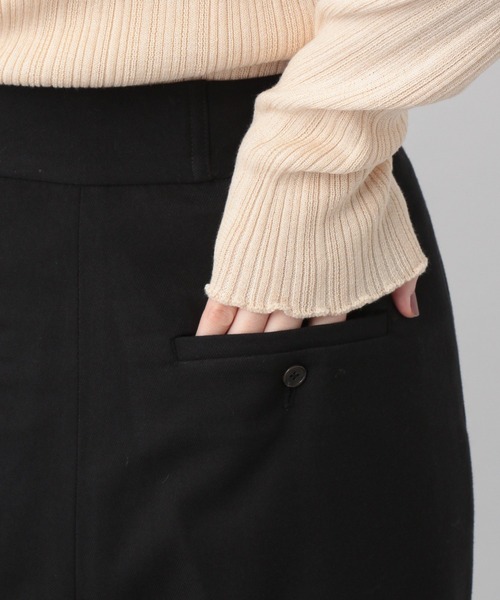 A part by(アパートバイ)の「ウールコンタックストレートパンツ 229832(その他パンツ・レディース・ブラック/アイボリー/ライトピンク/ライトグリーン・MEDIUM/LARGE)」の9枚目の写真