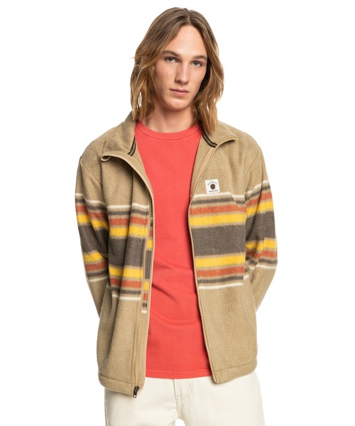 Quiksilver（クイックシルバー）の「CLEAN COASTS FLEECE/クイックシルバージップフリース（その他トップス・メンズ・ブラック/グリーン・SMALL/MEDIUM）」の2枚目の写真