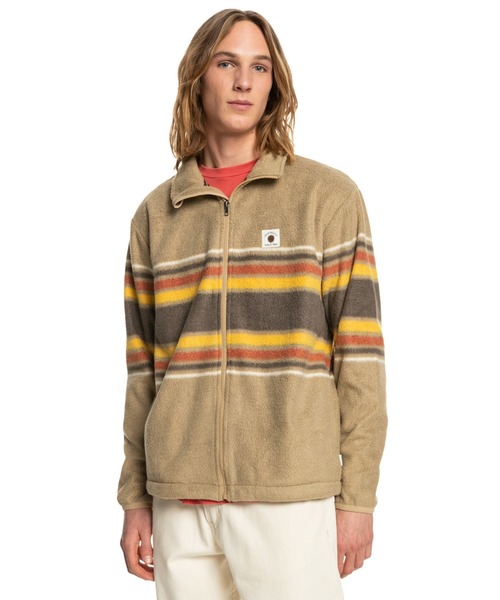 Quiksilver（クイックシルバー）の「CLEAN COASTS FLEECE/クイックシルバージップフリース（その他トップス・メンズ・ブラック/グリーン・SMALL/MEDIUM）」の4枚目の写真