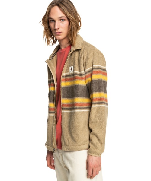 Quiksilver（クイックシルバー）の「CLEAN COASTS FLEECE/クイックシルバージップフリース（その他トップス・メンズ・ブラック/グリーン・SMALL/MEDIUM）」の6枚目の写真