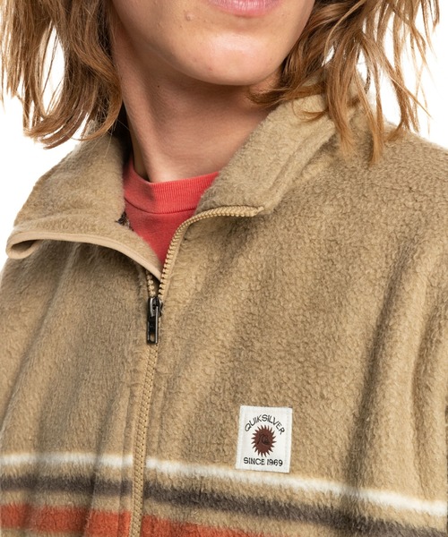 Quiksilver（クイックシルバー）の「CLEAN COASTS FLEECE/クイックシルバージップフリース（その他トップス・メンズ・ブラック/グリーン・SMALL/MEDIUM）」の14枚目の写真
