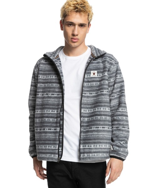 Quiksilver（クイックシルバー）の「CLEAN COASTS FLEECE/クイックシルバージップフリース（その他トップス・メンズ・ブラック/グリーン・SMALL/MEDIUM）」の5枚目の写真