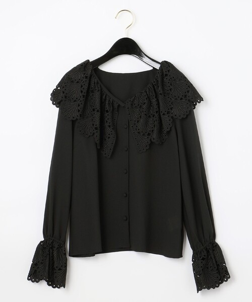 Diagram(ダイアグラム)の「シェル刺繍ブラウス(シャツ/ブラウス・レディース・ブラック/キナリ・36)」の13枚目の写真