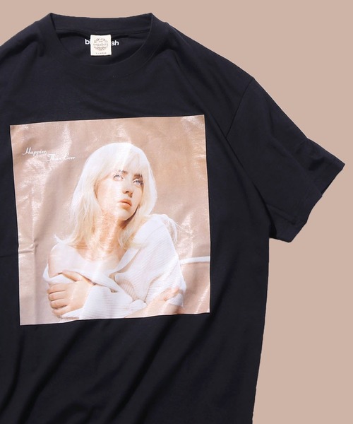 ROOPTOKYO(ループトウキョウ)の「BILLIE EILISH/ビリーアイリッシュ Happier Than Album Cover Tシャツ グラフィックT フォトプリント(Tシャツ/カットソー・メンズ・ブラック・L/XL/M)」の1枚目の写真