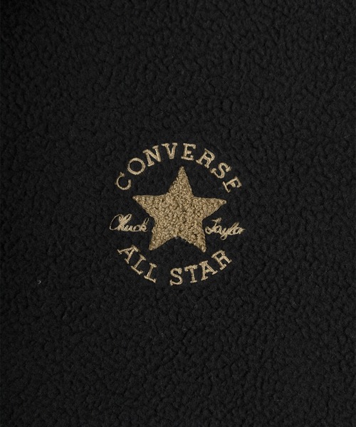 CONVERSE(コンバース)の「【CONVERSE/コンバース】ALL STAR&シューズワンポイント刺繍 ボアプルパーカー(パーカー・メンズ・ブラック/ダークグリーン/ベージュ/ナチュラル・M/L/XL)」の9枚目の写真