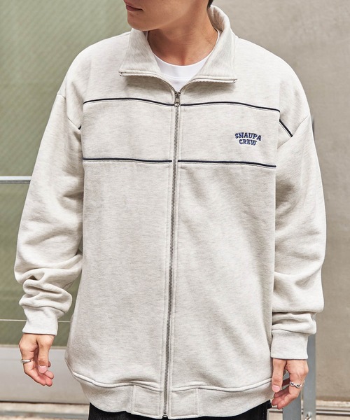 Snap club(スナップクラブ)の「【Snap club】裏起毛ワンポイント刺繍ロゴ オーバーサイズ スウェットジップジャケット(ブルゾン・メンズ・ライトブルー/オートミール/ダークベージュ・M/L)」の18枚目の写真