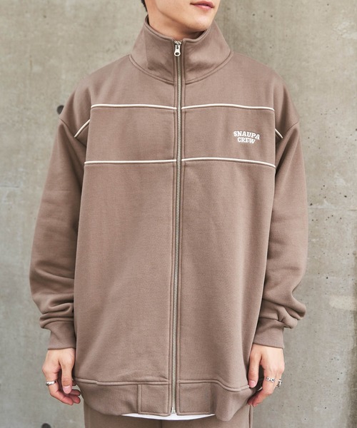 Snap club】裏起毛ワンポイント刺繍ロゴ オーバーサイズ スウェット