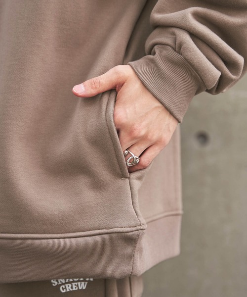 Snap club(スナップクラブ)の「【Snap club】裏起毛ワンポイント刺繍ロゴ オーバーサイズ スウェットジップジャケット(ブルゾン・メンズ・ライトブルー/オートミール/ダークベージュ・M/L)」の16枚目の写真
