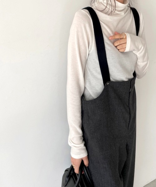 CANAL JEAN（キャナルジーン）の「El mar(エルマール) ウォームインナーハイネック（Tシャツ/カットソー・レディース・ブラック/ブラウン/アイボリー/ミント・ONE SIZE）」の2枚目の写真