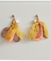 Alluge | 淡水パール×ぺタルピアス(ピアス（両耳用）)