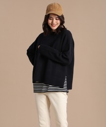 INED | ドロップショルダークルーニット(ニット/セーター)