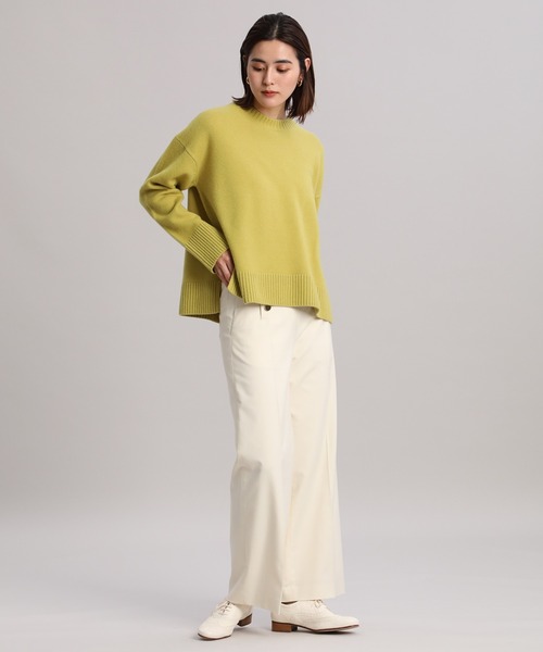 INED（イネド）の「ドロップショルダークルーニット（ニット/セーター・レディース・オフホワイト/その他/モカ/ネイビー/イエロー・9号）」の16枚目の写真