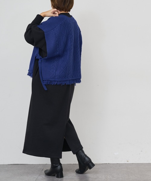 BONbazaar(ボンバザール)の「《向きを変えると2WAY仕様》ケーブル柄ベスト(ベスト・レディース・オフホワイト/ベージュ/カーキ/ブルー・FREE)」の14枚目の写真