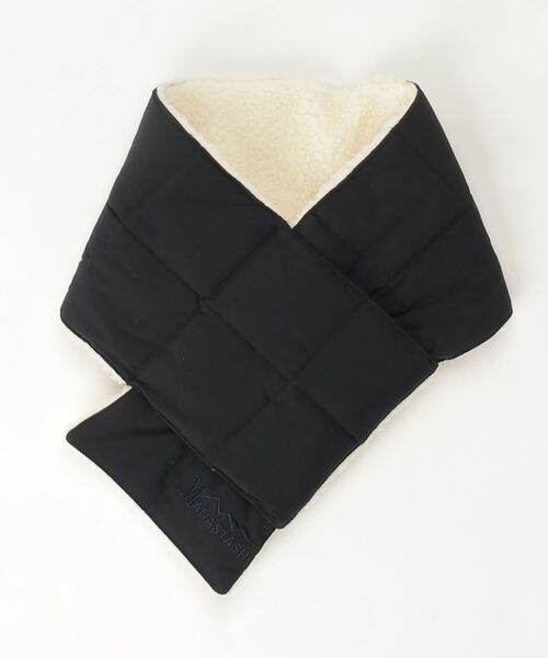 MANASTASH（マナスタッシュ）の「MANASTASH × TAION / マナスタッシュ × タイオン　DOWN MUFFLER ダウンマフラー（マフラー・メンズ・ブラック/ベージュ/オリーブ/ネイビー・FREE）」の4枚目の写真