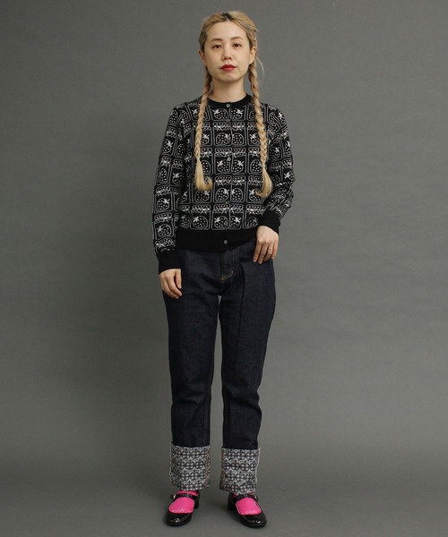 peu pres（プープレ）の「ジャムジャカードCD（ニット/セーター・レディース・ブラック/グレー・FREE）」の18枚目の写真