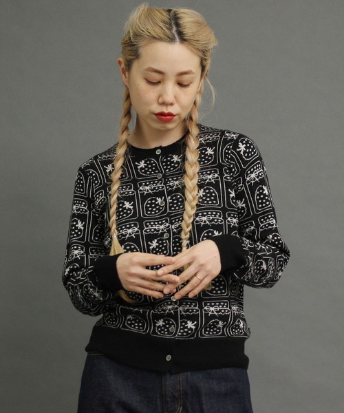 peu pres（プープレ）の「ジャムジャカードCD（ニット/セーター・レディース・ブラック/グレー・FREE）」の9枚目の写真