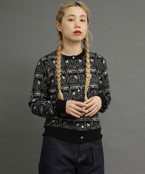 peu pres（プープレ）の「ジャムジャカードCD（ニット/セーター・レディース・ブラック/グレー・FREE）」の10枚目の写真