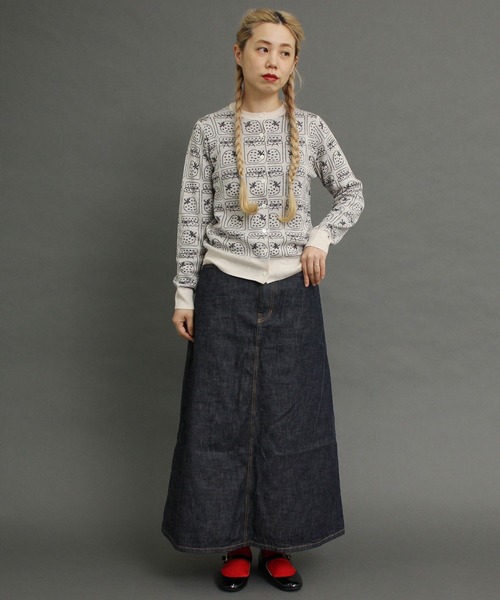 peu pres（プープレ）の「ジャムジャカードCD（ニット/セーター・レディース・ブラック/グレー・FREE）」の11枚目の写真