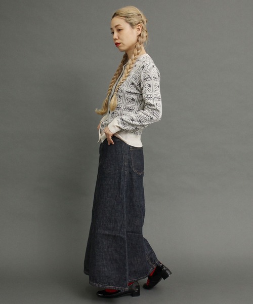 peu pres（プープレ）の「ジャムジャカードCD（ニット/セーター・レディース・ブラック/グレー・FREE）」の17枚目の写真