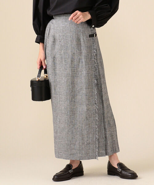 美品✨O'NEIL of DUBLIN リネンキルトマキシスカート F b021971bbd257d22d9057220d65ef2