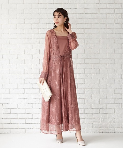 AIMER（エメ）の「【WEB限定】ロングレース2WAYパーティードレス