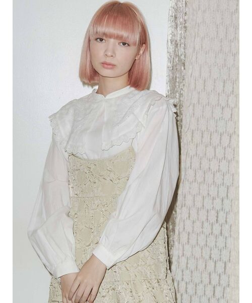 merry jenny（メリージェニー）の「rumpleティアードキャミワンピース（ワンピース・レディース・ブラック/ベージュ/ブラウン・FREE）」の10枚目の写真