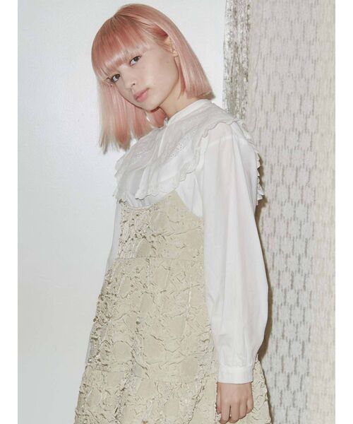 merry jenny（メリージェニー）の「rumpleティアードキャミワンピース（ワンピース・レディース・ブラック/ベージュ/ブラウン・FREE）」の11枚目の写真